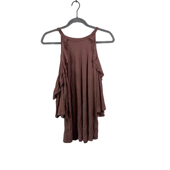 Magnolia South Cold Shoulder Mauve Top Size Small - Picture 1 of 4